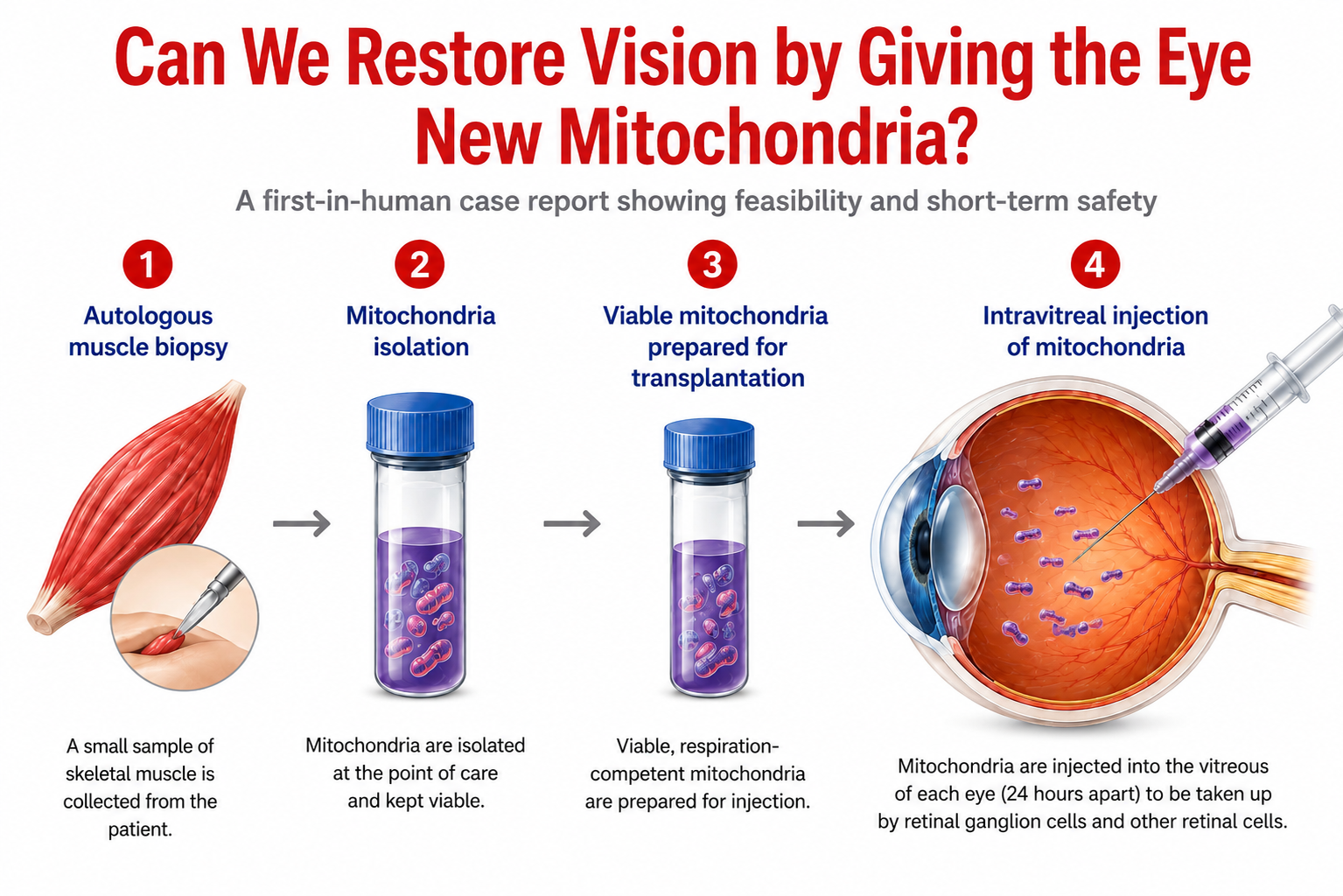 First Mitochondrial Transplantation into the Human Eye A New Frontier for Organelle Therapy